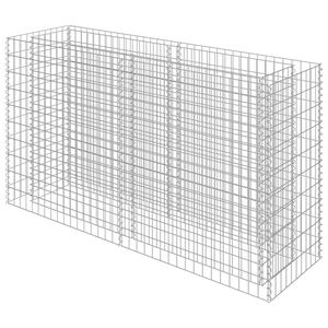 vidaXL Габион повдигната леха, поцинкована стомана, 180x50x100 cм