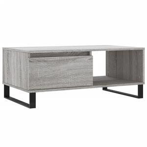 vidaXL Кафе маса, сив сонома, 90x50x36,5 см, инженерно дърво