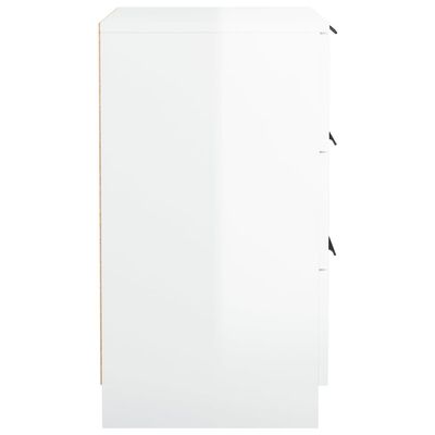 vidaXL Нощни шкафчета, 2 бр, бял гланц, 40x36x65 см