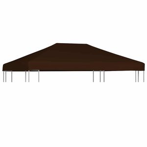 vidaXL Покрив за шатра, 310 г/м&sup2;, 3x4 м, кафяв