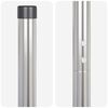 vidaXL Стълб за ограда. 2 pcs Сребрист Прахово покритие стомана