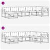 vidaXL Комплект дивани за открито 7 pcs Естествено и светло сиво