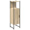 vidaXL Шкаф за баня Бежово 33 x 33 x 120,5 см Инженерна дървесина
