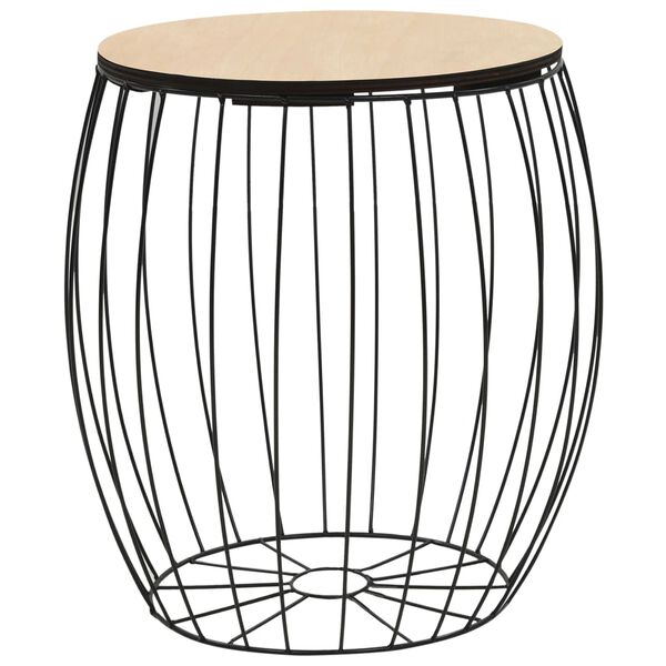 vidaXL Маси за кафе, 3 бр, шперплат топола, желязо