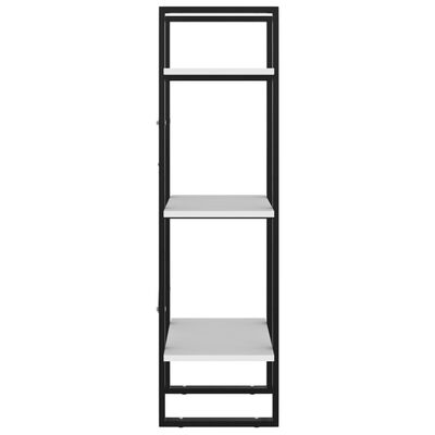 vidaXL 3-етажна библиотека, бяла, 40x30x105 см, ПДЧ