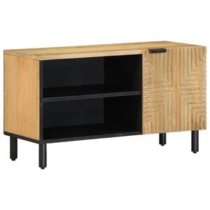 vidaXL TV шкаф кафяв 80x31,5x46 cm масивна дървесина манго