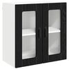 vidaXL Стенен стъклен шкаф LUCCA Черен дъб 60 x 31 x 60 см