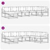 vidaXL Комплект дивани за открито 7 pcs Натурален и Крема