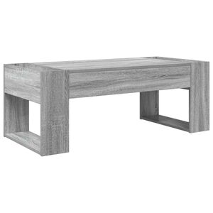 vidaXL Масичка за кафе Сив Сонома 110 x 50 x 41 см Инженерно дърво