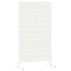 vidaXL Екран за уединение 100 x 50 x 180 см Стомана Бяло