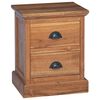 vidaXL Нощно шкафче Естествен 40 x 30 x 50 cm Солидно тиково дърво