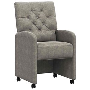 vidaXL Столове с Колела с колела 2 pcs Светлосиво 58 x 67 x 97 см