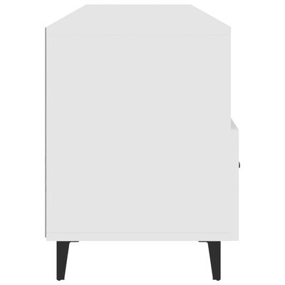 vidaXL ТВ шкаф, бял, 102x35x50 см, инженерно дърво