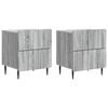vidaXL Нощен шкаф с чекмедже 2 pcs Сива сонома 43 x 34,5 x 49,5 см