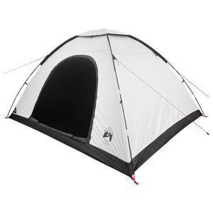 vidaXL Къмпинг наметало с покрив Бял blackout 335 x 275 x 180 см