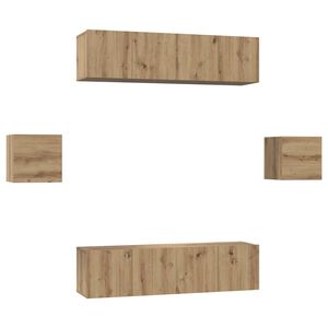 vidaXL Комплект ТВ шкаф 6 бр. 60 x 30 x 30 cm Дъб