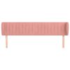 vidaXL Горна табла за легло, розова, 163x23x78/88 см, кадифе