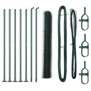 vidaXL Стълб за ограда. Зелено