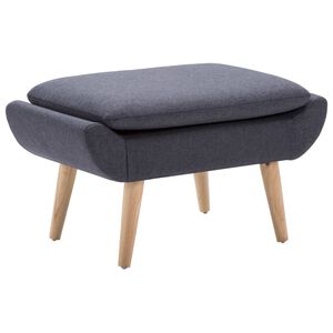 vidaXL Табуретка, платнена тапицерия, 73x43x42 см, тъмносива