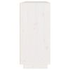 vidaXL Сайдборд, бял, 110x34x75 см, бор масив