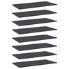 vidaXL Рафтове за етажерка, 8 бр, сиви, 80x20x1,5 см, ПДЧ