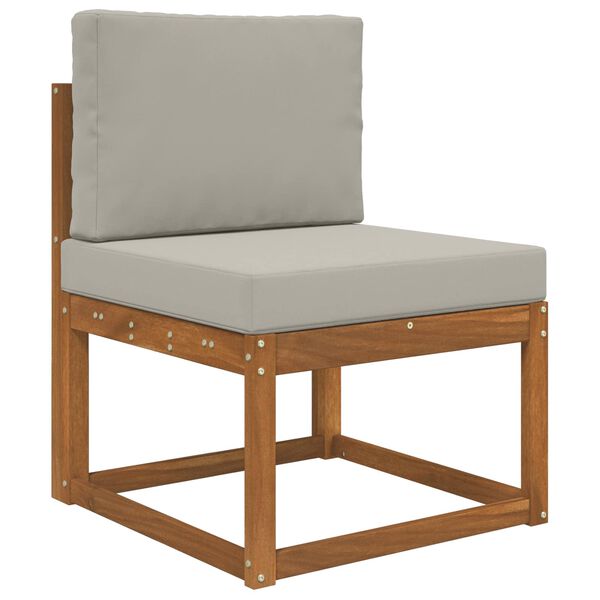 vidaXL Възглавница за диван на открито 2 pcs Сив Полиестер