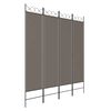 vidaXL Параван за стая, 4 панела, антрацит, 160x220 cм, текстил