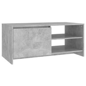 vidaXL Кафе маса, бетонно сива, 102x50x45 см, инженерно дърво