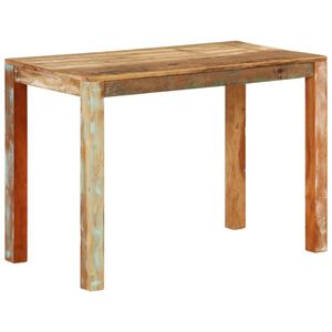 vidaXL Трапезна маса, 110x55x76 cм, регенерирано дърво масив