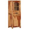 vidaXL Висок шкаф, 40x34x110 см, акациево дърво масив