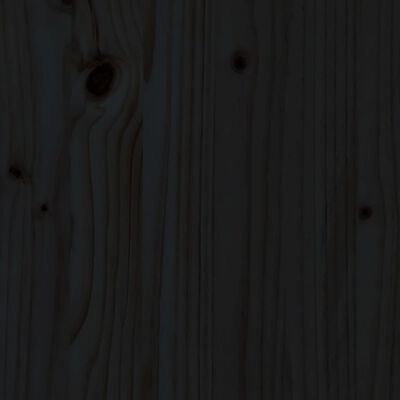 vidaXL Шезлонги, 2 бр, черни, 199,5x60x74 см, борово дърво масив