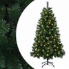 vidaXL С изкуствено коледно дърво 120 см 150 LED светодиода Топло бяло