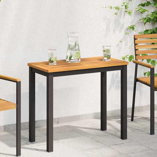 vidaXL Топ за маса Кафяво 100 x 50 x 2 cm Солидно акациево дърво