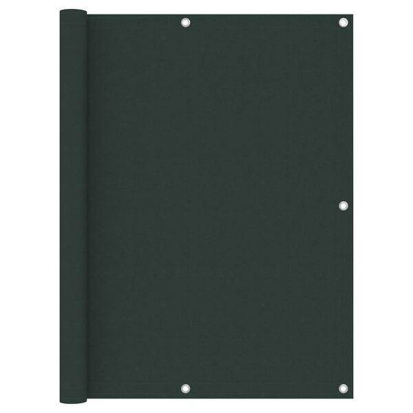 vidaXL Балконски параван, тъмнозелен, 120x300 см, плат оксфорд