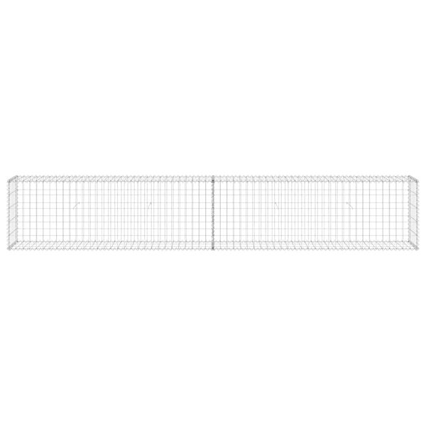 vidaXL Габионна стена с капаци, поцинкована стомана, 300x30x50 см