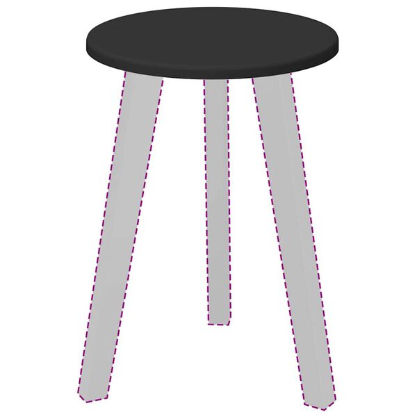 vidaXL Топ за маса Черно 30 x 30 x 1,5 см Инженерно дърво