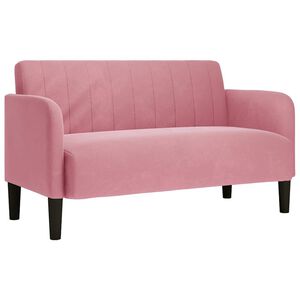 vidaXL Диван-канапе, розов, 109 см, кадифе