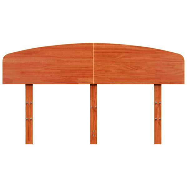 vidaXL Горна табла за легло, восъчнокафява, 140 см, масивно дърво бор