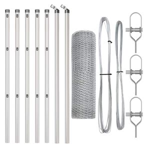 vidaXL Стълб за ограда. Сребрист