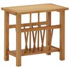 vidaXL Маса за списания, 45x27x42 см, дъбово дърво масив