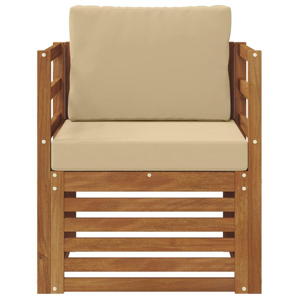 vidaXL Комплект дивани за открито Естествен 67 x 63 x 73 см