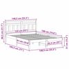 vidaXL Рамка за легло Кафяво 135 x 190 cm Солидно борово дърво