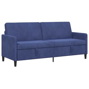 vidaXL Диван с storage Полицейско синьо 192 x 78 x 87 см Полиестер
