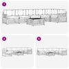 vidaXL Комплект дивани за открито 7 pcs Натурален и Крема
