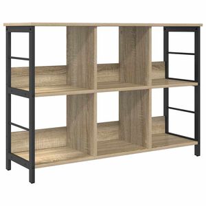 vidaXL Рафт за книги 6 нива 102 x 32 x 72,5 см Инженерна дървесина