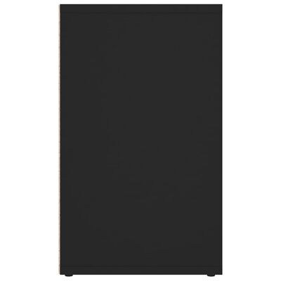 vidaXL Шкаф за обувки, черен, 52,5x30x50 см