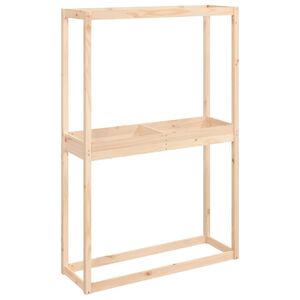 vidaXL Стелаж за гуми, 120x40x180 см, борово дърво масив