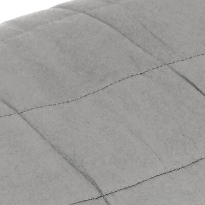 vidaXL Утежнено одеяло сиво 150x200 см 7 кг плат