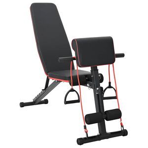 vidaXL Тежестна пейка Черно 131 x 41 x 100 см