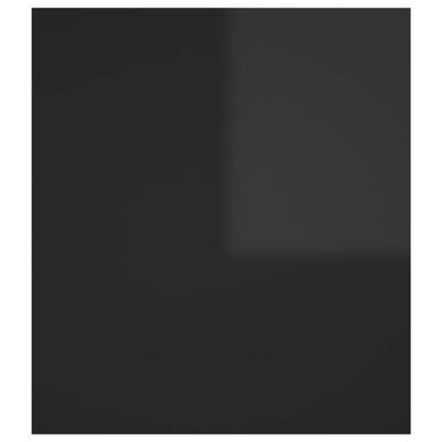 vidaXL Странична маса, черен гланц, 60x40x45 см, ПДЧ